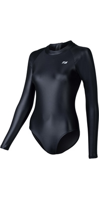 2026 Fato De Natação Feminino De Manga Comprida Com Gola Alta E Isolamento Térmico OWS Ti+ Da ZONE3 , Modelo SW24WLTI101 - Black