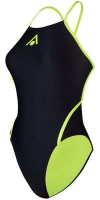 2025 Aquasphere Womens Essential Diamond Back Adjustable Swim Suit SW4730107 - Black / Yellow