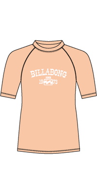 2025 Billabong Colete De Lycra De Manga Curta Surf Dayz Júnior EBGWR03004 - Soft Peach