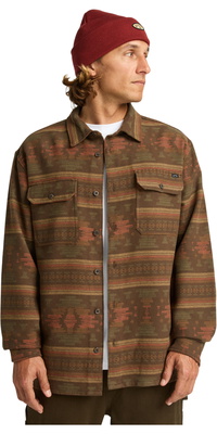 2025 Billabong Mens Offshore Jacquard Flannel Top EBYWT03013 - Dark Cedar