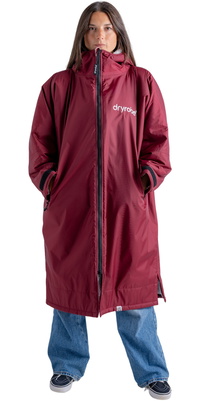 2025 Dryrobe Advance Roupão De Troca De Roupa De Manga Comprida V3 DALSV3 - Burgundy / Cinza Prateado