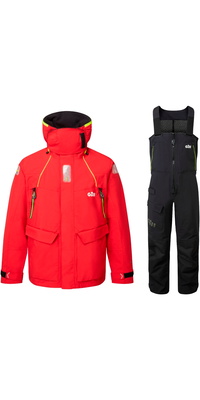 2026 Gill Fato De Vela Masculino OS2 Casaco E Calças Offshore GMOOJATCSRB - Vermelho / Black