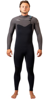 Chest Zip Mergulho Gul Yulex Flexor 5/4mm Com Zíper No Peito FX1221-BKGY Masculina 2026 - Black /cinza