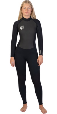 2026 Gul Feminino G-Force 3mm Back Zip Wetsuit GF1306-B7 - Black