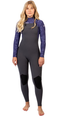 Roupa De Mergulho Feminina Gul Yulex Flexor 3/2mm Com Chest Zip FX1225-GYTB 2026 - Grey / Tiebird