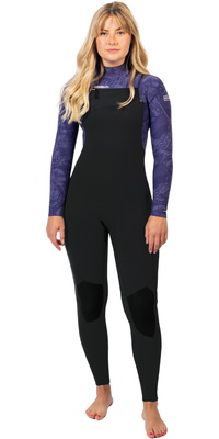Roupa De Mergulho Feminina Gul Yulex Flexor 4/3mm Com Chest Zip FX1226-BKTB - Black / Tiebird 2025
