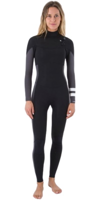 Fato De Mergulho Hurley Advant 3/2mm Com Zíper Chest Zip Feminino 2026 WFS0013302 - Black