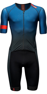2025 HUUB Pro Aero Open Zip Tri Suit 4882PROOZSSTS - Azul / Black