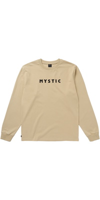 2026 Mystic Mens Brand Long Sleeve Tee 35105.260310 - Pale Khaki