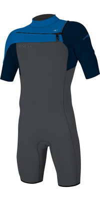 2025 ONeill Júnior Hammer 2mm Chest Zip Shorty Fato De Mergulho 5413 - Graphite / Abyss / Ocean