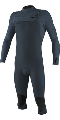 2025 ONeill Mens Hyperfreak 4/3+mm Chest Zip Fato De Mergulho Com Manga Comprida E Joelho 5432 - Dark Orion / Copen Blue