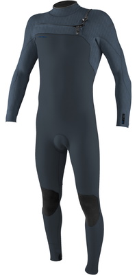 Fato De Mergulho O'Neill Hyperfreak Wind 4/3+mm Com Zíper Chest Zip Masculino 2025 5628 - Dark Orion / Copen Blue