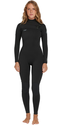 Fato De Mergulho Feminino ONeill Epic 3/2mm Com Zíper Chest Zip 5650 2026 - Black / Black