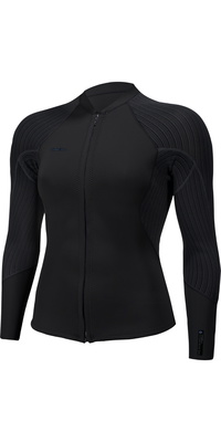 2026 ONeill Womens Hyperfreak 2/ 1.5mm Front Zip Jacket 5563 - Black