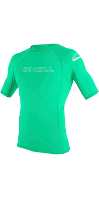 2026 ONeill Youth Basic Skins Short Sleeve Rash Vest 3345 - Light Aqua