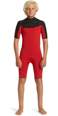 2025 Quiksilver Júnior Everyday Sessions 2/ 2mm Chest Zip Fato De Mergulho EQBW503024 - High Risk Red