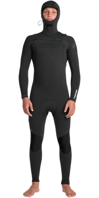 2025 Quiksilver Junior Everyday Sessions 4/3mm Chest Zip Hooded Wetsuit 25CW203500 - Black