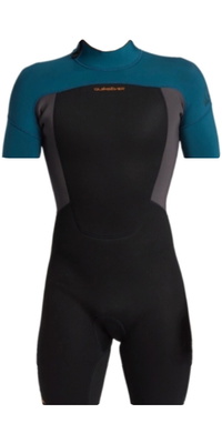 2026 Quiksilver Mens Prologue 2/2mm Back Zip Shorty Wetsuit EQYW503038 - Midnight Turquoise