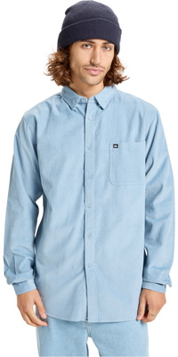2026 Quiksilver Mens Smoke Trail Cord Long Sleeve Shirt EQYWT04652 - Ashley Blue