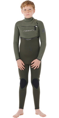 2026 Rip Curl Júnior Flashbomb Pro 4/3mm Chest Zip Fato De Mergulho 14JBFS - Deep Cactus
