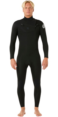 Roupa De Mergulho Rip Curl Dawn Patrol Pro 5/3mm Com Zíper Chest Zip 2026 Masculina 17WMFS - Black