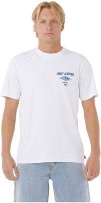 2026 Rip Curl T-shirt Masculina Fade Out Icon Tee 0CAMTE - White