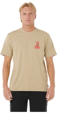 2025 Rip Curl T-shirt Vaporcool Search Stack Para Homem 0K5MTE - Khaki Rock