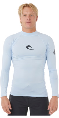 2025 Rip Curl Colete De Lycra De Manga Comprida Waves Perf Para Homem 16FMRV - Blue Wind