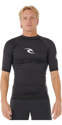 2026 Rip Curl Colete De Lycra De Manga Curta Waves Perf Para Homem 16MMRV - Black