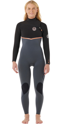 Roupa De Mergulho Feminina Rip Curl E-Bomb 3/2mm Com Chest Zip 2026 16RWFS - Charcoal