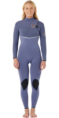 Roupa De Mergulho Feminina Rip Curl E-Bomb 4/3mm Zip Free 2026 16LWFS - Grey Blue