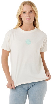 2025 Rip Curl T-shirt Descontraída Com ícones Do Surf Para Mulher 0EGWTE - Shell