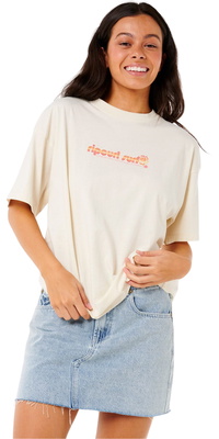 2025 Rip Curl T-shirt Neon Isles Heritage Tee 0IHWTE - Bone