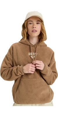 2025 Roxy Moletom Com Capuz Cool Calling Polar Fleece ERJPF03221 - Woodsmoke
