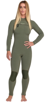 2025 Roxy Womens Elite Xtra Stretch 4/3mm Chest Zip Wetsuit 26BW213504 - Sage