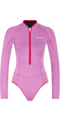 Roupa De Mergulho Feminina Wallien Horizonia Yulex Com Front Zip 1.5mm 10101 - Lilac