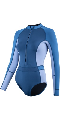 ZONE3 2026 Fato De Banho De Manga Comprida Yulex Para Mulher NA25WYLSS126 - Multi Azul / White