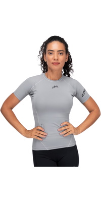2026 Zhik Top De Manga Curta Eco Spandex LT Para Mulher DTP-0167-W-PLT - Platinum