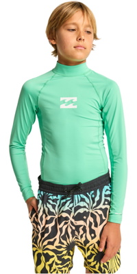 2026 Camisola De Lycra De Manga Comprida Junior Waves Da Billabong , Para Usar O Dia Todo - EBBWR00100 - Acid Green