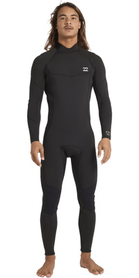2026 Billabong Mens Absolute 3/2mm Flatlock Back Zip Fato De Mergulho 24AW211601 - Black