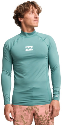 2026 Camisola De Lycra De Manga Comprida Para Homem Waves All Day Da Billabong , EBYWR00102 - Sea Green