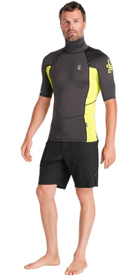 Nuwave 2026 C-Skins , Camisola Sem Mangas De Manga Curta Para Homem, Modelo Rash X, C-NLYSSMT - Antracite / Lime