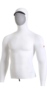 2026 Florence Marine X Colete Masculino De Manga Comprida Com Capuz E Bolsos Utilitários Em Lycra FMSS00011 - White