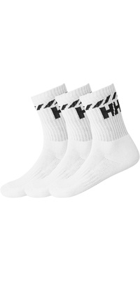 2026 Helly Hansen Meias De Algodão Sport 3 Pares 67479 - White