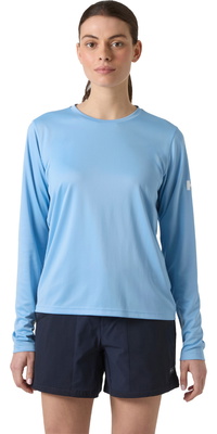 Camiseta Feminina Helly Hansen Tech Crew De Manga Comprida 2.0, Modelo 2026, Número 49579 - Bright Blue