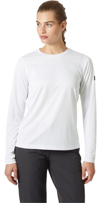 Camiseta Feminina Helly Hansen Tech Crew De Manga Comprida 2.0, Modelo 2026, Número 49579 - White