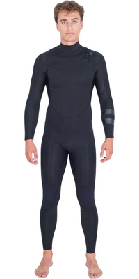 2026 Hurley Mens Air 3/2mm Chest Zip Fato De Mergulho MFS0013312 - Black
