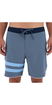 2026 Hurley Calções De Banho Phantom Eco Block Party Solid 18 Para Homem HSP26MMBS07158 - Grey Teal