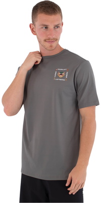 2026 Hurley Mens Regular Bolud Short Sleeve Rash Vest MLEU00005 - Dark Stone Grey