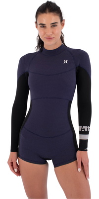 Macacão De Primavera Feminino Hurley Air 2mm Back Zip Shorty Médio WSS0014212 - Vintage Iris 2026